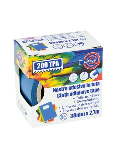 Nastro adesivo telato TPA blu 200 38mmx2,7mt Eurocel 016614314
