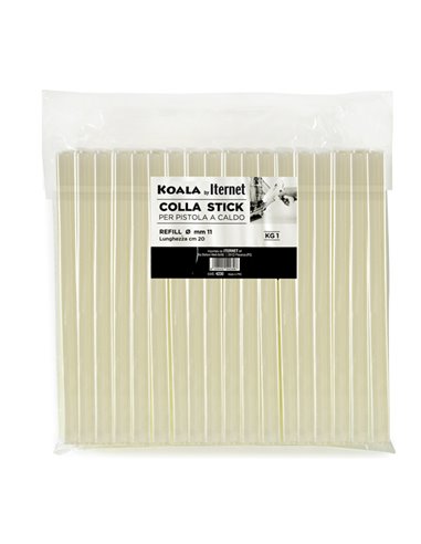 Colla termofusibile 20cm Ø11mm 1Kg Koala 4230 ITERNET INCOLLATRICI E COLLA TERMO