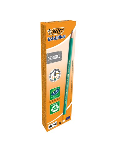 Scatola 12 matite ECOlutions™Evolution™ Graphite 655 HB BIC® con gommino 8803323 BIC MATITE GRAFITE