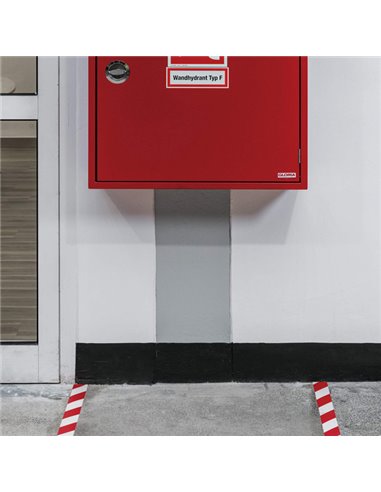 Nastro adesivo da pavimento DURALINE STRONG 50/12 50mmx30m rosso/bianco Durable 1726-132 DURABLE SEGNALETICA