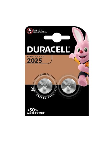 BLISTER 2 PILE LITIO DURACELL 3V (CR2025) DU21B2 DURACELL PILE