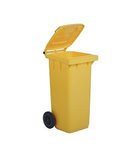 Bidone carrellato 120Lt giallo per raccolta differenziata 1/120/5-GIA