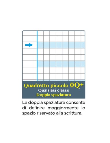 Maxiquaderno One Color Didattico f.to A4 100gr 18+1 - 5mm+ Blasetti 7046