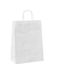 25 shoppers carta 45x15x50CM bianco neutro cordino 031502 Mainetti Bags SHOPPERS E BUSTE IN CARTA