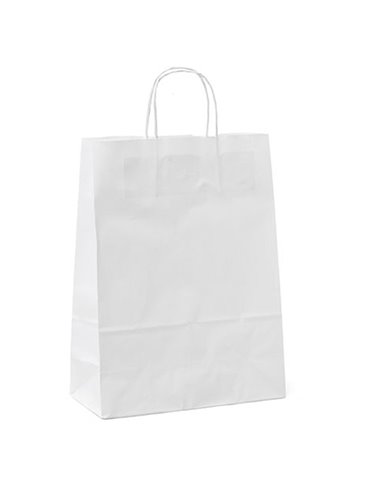 25 shoppers carta 45x15x50CM bianco neutro cordino 031502 Mainetti Bags SHOPPERS E BUSTE IN CARTA