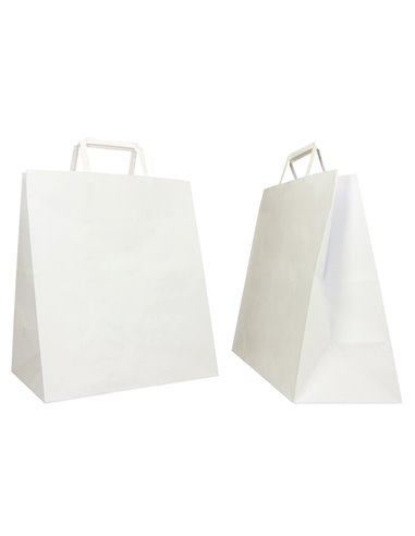SCATOLA 250 Shoppers carta craft 28x17x32CM FLAT LARGE bianco 072604 Mainetti Bags SHOPPERS E BUSTE IN CARTA