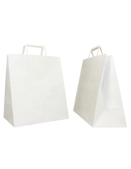 SCATOLA 250 Shoppers carta craft 28x17x32CM FLAT LARGE bianco 072604 Mainetti Bags SHOPPERS E BUSTE IN CARTA