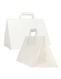 Scatola 200 Shoppers carta craft 32x22x24CM FLAT XLARGE bianco 072512