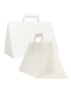 Scatola 200 Shoppers carta craft 32x22x24CM FLAT XLARGE bianco 072512 Mainetti Bags SHOPPERS E BUSTE IN CARTA