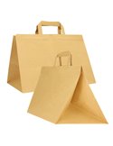 Scatola 200 Shoppers carta craft 32x22x24CM FLAT XLARGE avana 072529