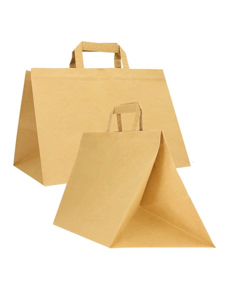 Scatola 200 Shoppers carta craft 32x22x24CM FLAT XLARGE avana 072529 Mainetti Bags SHOPPERS E BUSTE IN CARTA