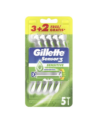 Gillette Sensor 3 Sensitive - usagetta 3+2pz PG119 GILLETTE PERSONAL CARE
