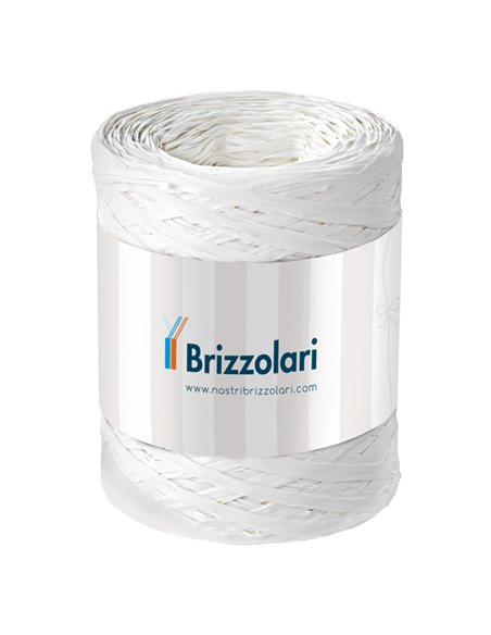 Rafia sintetica 6802 5mmx200mt colore bianco 01 Brizzolari 01003701