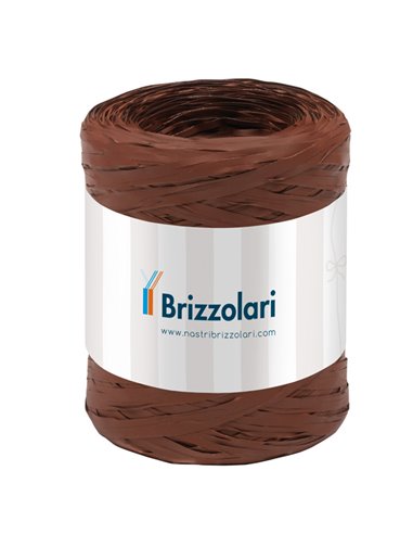 Rafia sintetica 6802 5mmx200mt colore marrone 14 Brizzolari 01003714