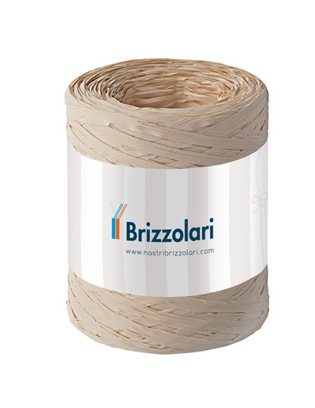 Rafia sintetica 6802 5mmx200mt colore naturale 40 Brizzolari 01003740