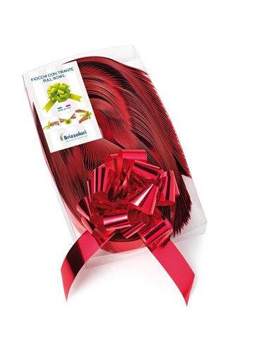 30 nastri strip metal 6870 31mm-Ø13cm colore rosso 07 Brizzolari 00314007 BRIZZOLARI NASTRI-FIOCCHI-STELLE