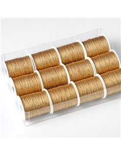 12 rocchette cordonetto 2 capi 20mt oro Brizzolari 00043403