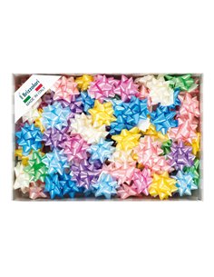 100 stelle nastro liscio 6800 14mmxØ6,5cm colori assortiti primavera Brizzolari 00064399