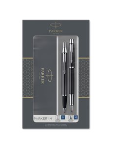 Gift Set sfera M + stilografica M IM Black CT Parker 2093215 PARKER SFERE E MULTIFUNZIONE