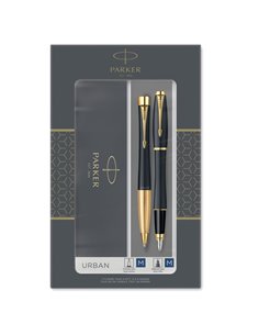 Gift Set sfera M + stilografica M Urban Muted Black GT Parker 2093381 PARKER SFERE E MULTIFUNZIONE