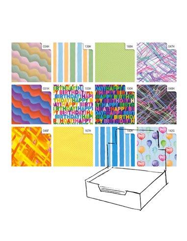 Scatola 100fg carta regalo Raso Colors 70X100cm Rex Sadoch R4412GEN REX SADOCH CARTA REGALO