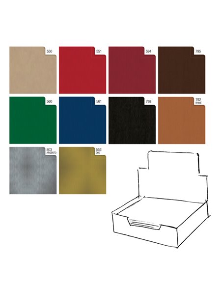 Scatola 100fg carta regalo Kraft Dark 70X100cm Rex Sadoch 74400DAR