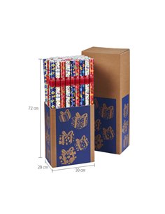 Espositore 50 rotoli carta regalo in fantasie assortite 2mt x 70cm Rex Sadoch GR3J1GEN 2