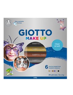 Set 6 matite cosmetiche Make Up colori metal mina da Ø 6,5mm Giotto 474100