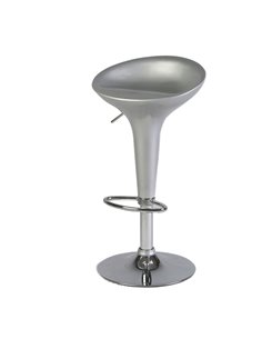SGABELLO BAR in ABS e ACCIAIO H55/78cm GRIGIO HC148G