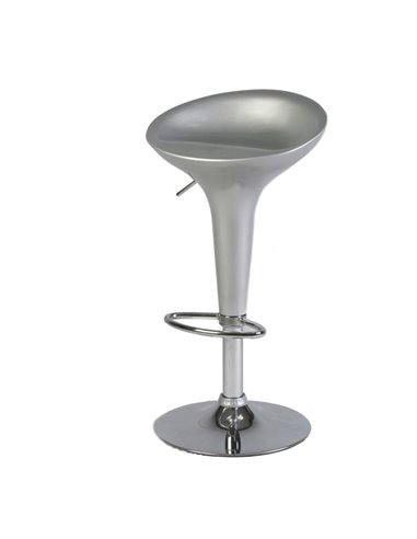 SGABELLO BAR in ABS e ACCIAIO H55/78cm GRIGIO HC148G