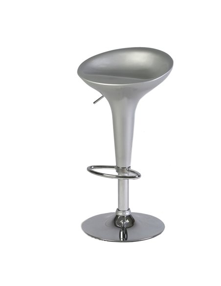 SGABELLO BAR in ABS e ACCIAIO H55/78cm GRIGIO HC148G