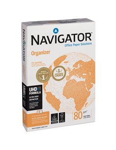 CARTA NAVIGATOR organizer 4 Fori A4 80gr 500FG 210X297mm NMP00800210029704-OD NAVIGATOR 2/4 FORI-USO BOLLO 2