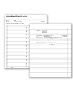 Registro verbali assemblee condominiali 80pag. 31x24,5cm DU136400000 DU DU136400000 DATA UFFICIO SEGRETERIA