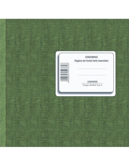 Registro verbali assemblee condominiali 80pag. 31x24,5cm DU136400000 DU DU136400000 DATA UFFICIO SEGRETERIA
