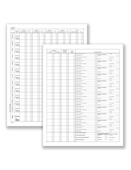 Registro prospetto riepilogativo assoc.sportive 8pag. 31x24,5cm DU13852S000 DU DU13852S000