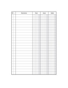 Registro Dare-Avere-Saldo 96pag. 17x12cm DU133300000 Data Ufficio DU133300000 DATA UFFICIO REGISTRI CONTABILITA' IVA