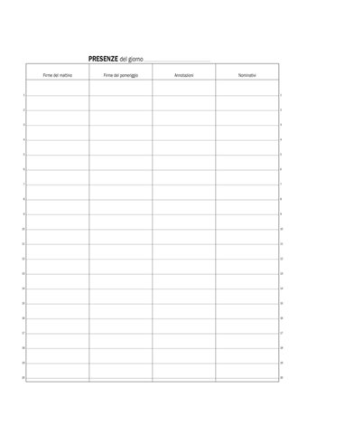 Registro Firme Presenza 49pag. 31x24,5cm DU133810000 Data Ufficio DU133810000