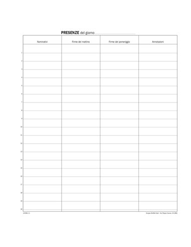 Registro Firme Presenza 49pag. 31x24,5cm DU133810000 Data Ufficio DU133810000