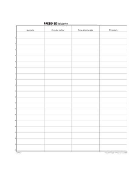 Registro Firme Presenza 49pag. 31x24,5cm DU133810000 Data Ufficio DU133810000