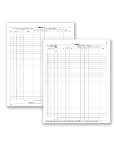 Registro carico/scarico oli minerali Mod. A 49 pag.num. 31x24,5cm DU1366A0000 DU DU1366A0000 DATA UFFICIO AZIENDE-CONTABILITA...