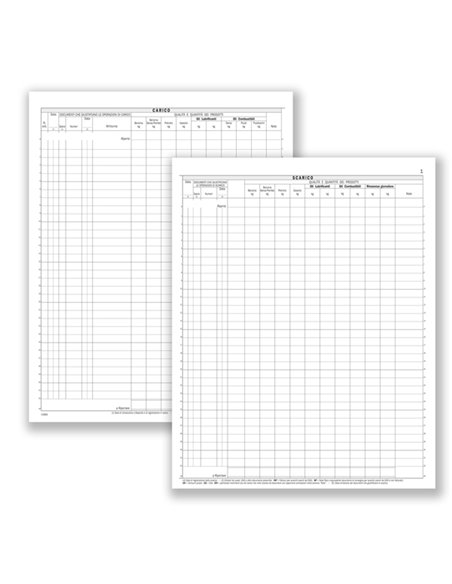 Registro carico/scarico oli minerali Mod. A 49 pag.num. 31x24,5cm DU1366A0000 DU DU1366A0000 DATA UFFICIO AZIENDE-CONTABILITA...