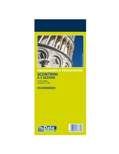 Blocco scontrino 2 sezioni 100copie num. rosso 5,8X13cm DU160000020 Data Ufficio DU160000020 DATA UFFICIO REGISTRI CONTABILIT...
