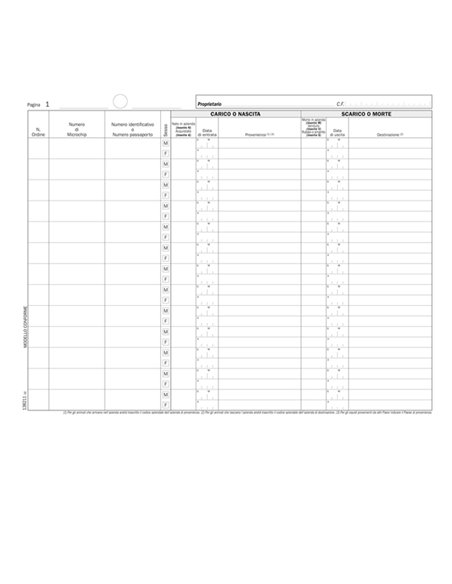 Registro carico/scarico equidi 46pag. num. 31x24,5cm DU138211000 DU DU138211000 DATA UFFICIO MAGAZZINO-TRASPORTI