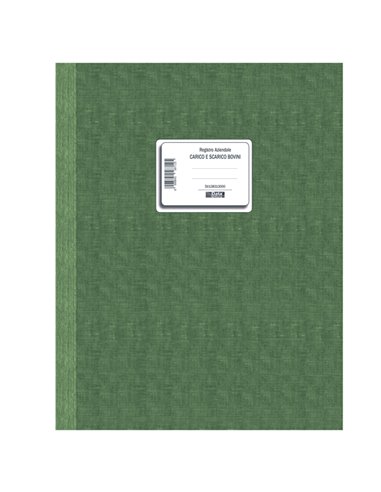 Registro carico/scarico bovini 23pag. num. 31x24,5cm DU138313000 DU DU138313000 DATA UFFICIO MAGAZZINO-TRASPORTI