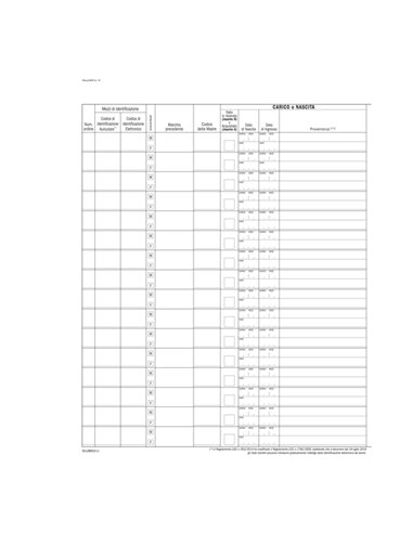 Registro carico/scarico bovini 23pag. num. 31x24,5cm DU138313000 DU DU138313000 DATA UFFICIO MAGAZZINO-TRASPORTI