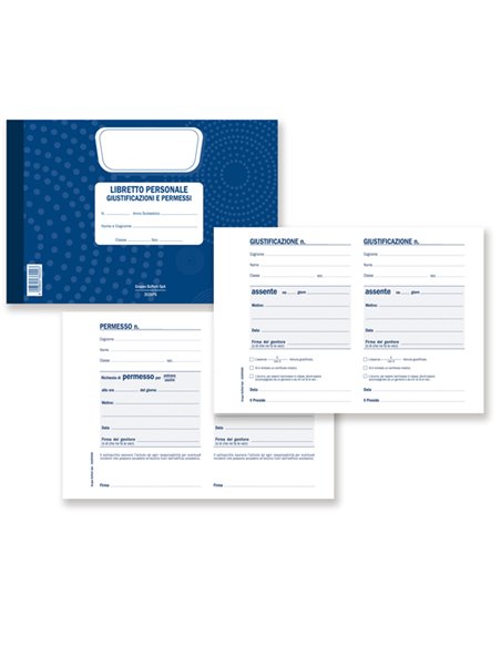 Blocco libretto delle giustificazioni 25copie 21,5x14,8cm 3026PS000G 3026PS000G DATA UFFICIO LIBRI SOCIALI