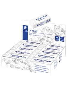 Box 20 gomme Rasoplast 526 B20 dim. 63x13x23mm bianca per matita Staedtler 526B20 STAEDTLER GOMME