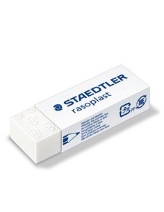 Box 20 gomme Rasoplast 526 B20 dim. 63x13x23mm bianca per matita Staedtler 526B20 STAEDTLER GOMME 2