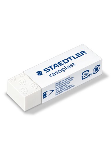Box 20 gomme Rasoplast 526 B20 dim. 63x13x23mm bianca per matita Staedtler 526B20 STAEDTLER GOMME