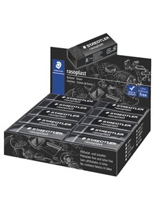Box 20 gomme Rasoplast 526 B20-9 dim.63x13x23mm nera per matita Staedtler 526B20-9